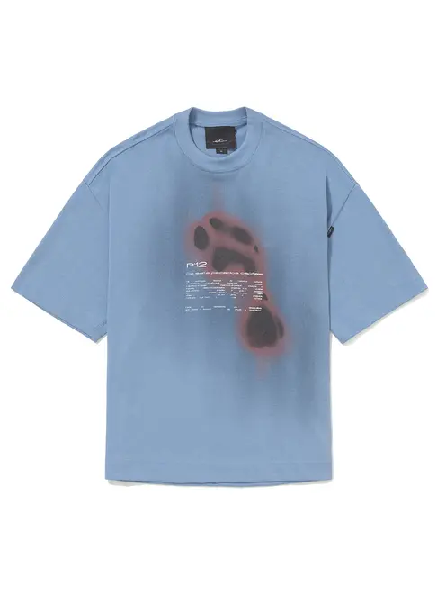 CAMISETA OVER  "TEORIA DOS PASSOS" - AZUL CLARO