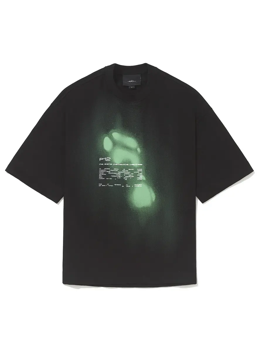 CAMISETA OVER  "TEORIA DOS PASSOS" - PRETO