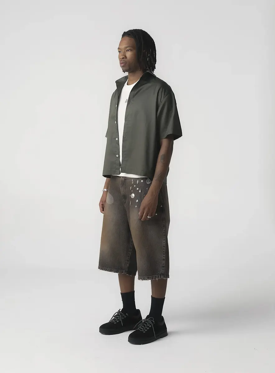 CAMISA BOTAO  "SHARP" - VERDE
