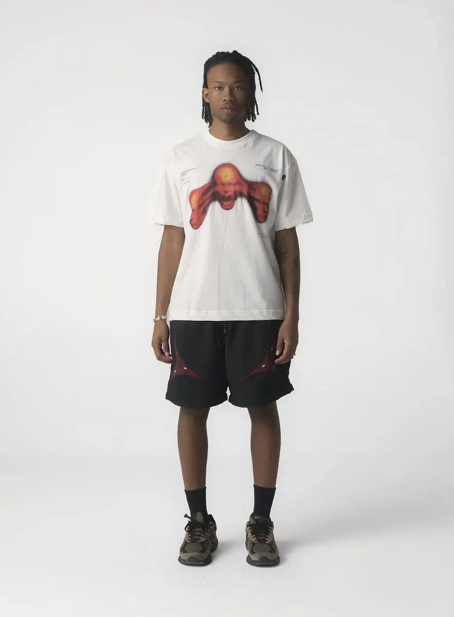 CAMISETA REGULAR  "RAGE" - BRANCO OFF