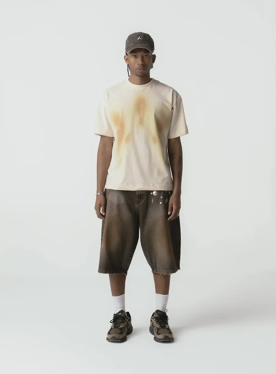 CAMISETA REGULAR "VELA" - BEGE