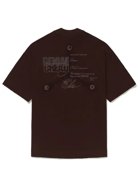 CAMISETA OVER  "GORE" - MARROM