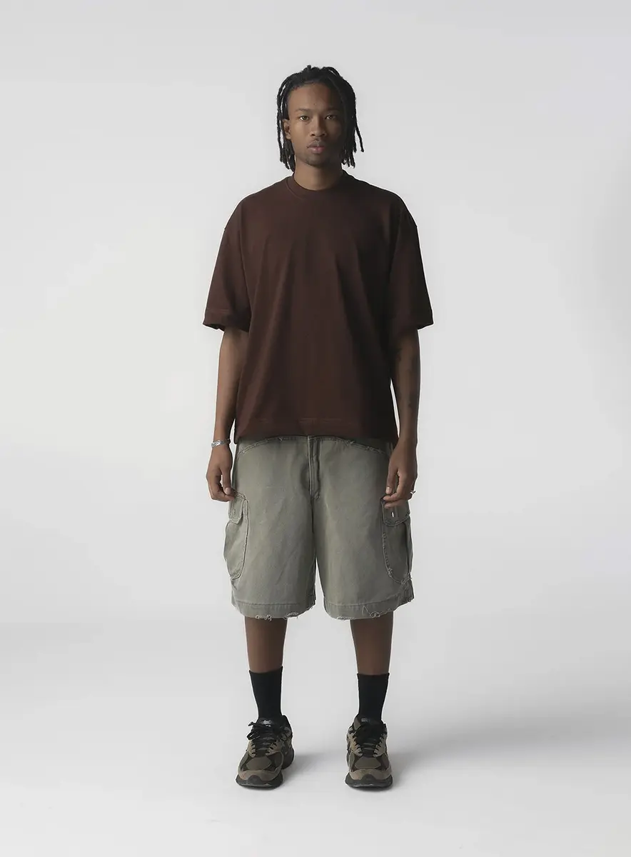 CAMISETA OVER  "GORE" - MARROM