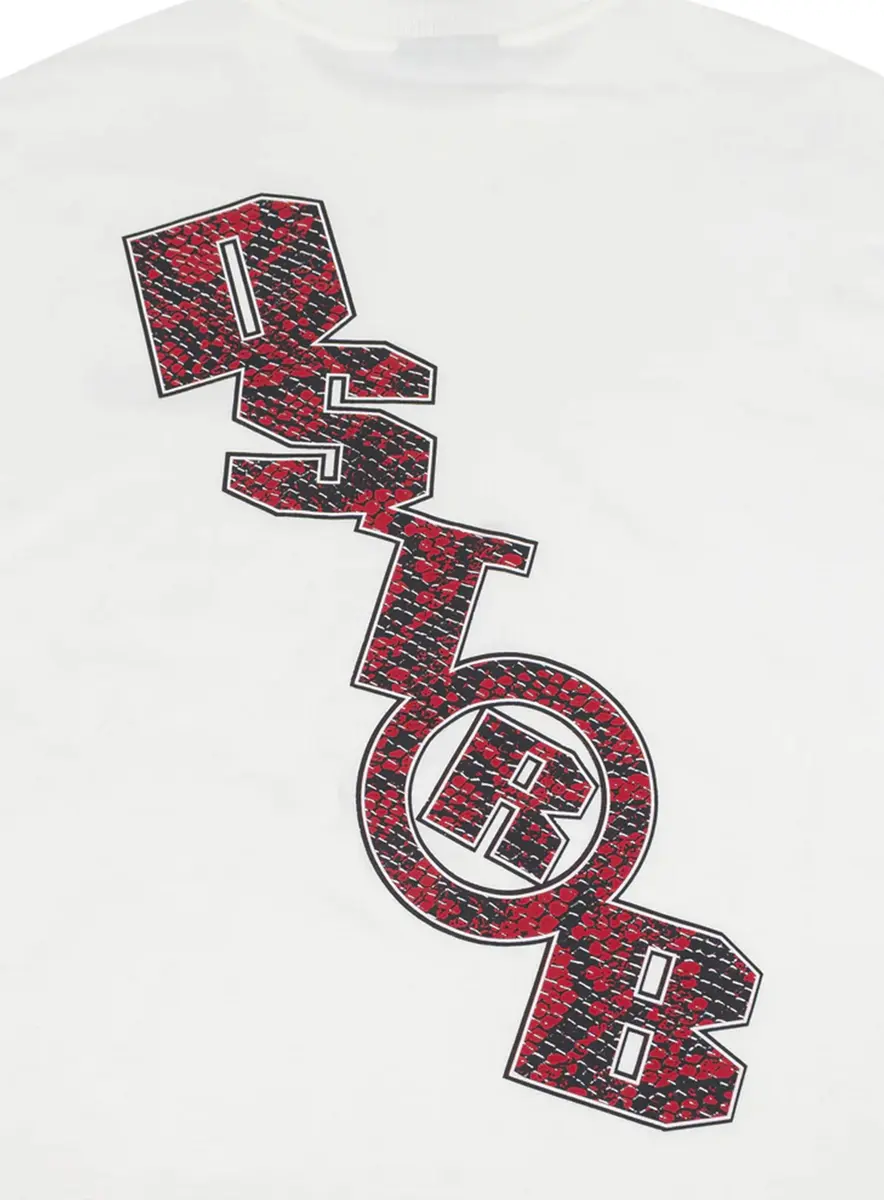 SNAKESKIN T-SHIRT IN OFF-WHITE