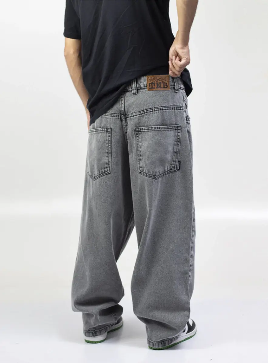 STORM GREY BAGGY JEANS