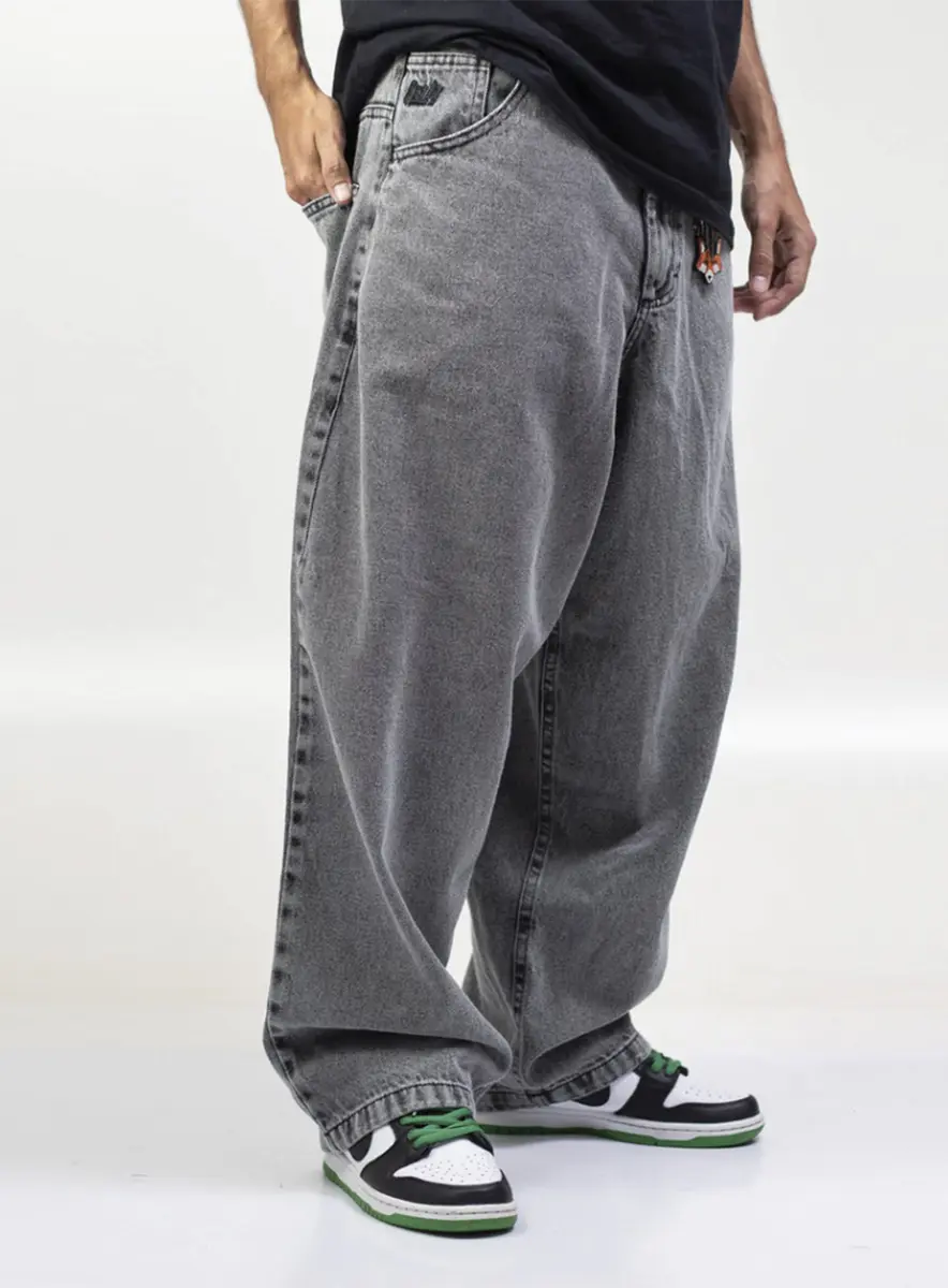 STORM GREY BAGGY JEANS