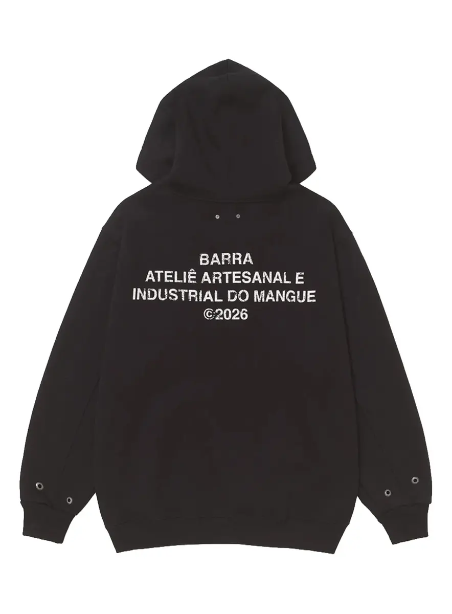 MOLETOM BARRA ATELIE PRETO