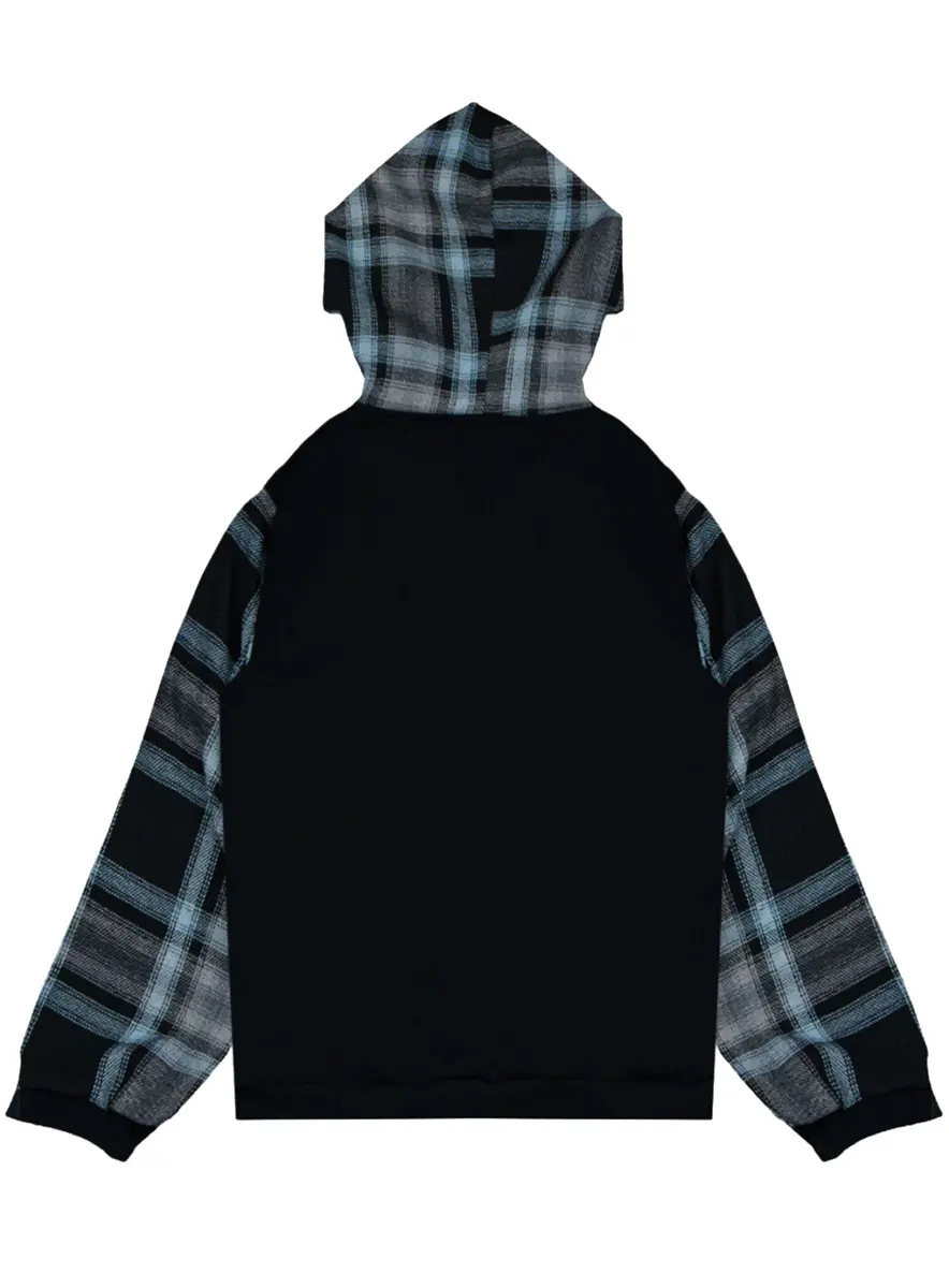 JAQUETA LAYERED FLANNEL ZIP HOODIE
